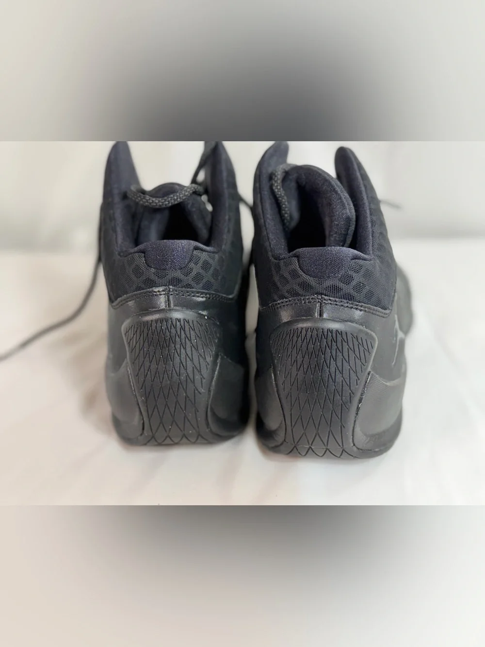 Men's Black Basketball Shoes - All-Black High-Top